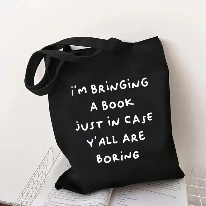 Women'S Bags Very - 1A double-sided printed canvas tote bag，Black
