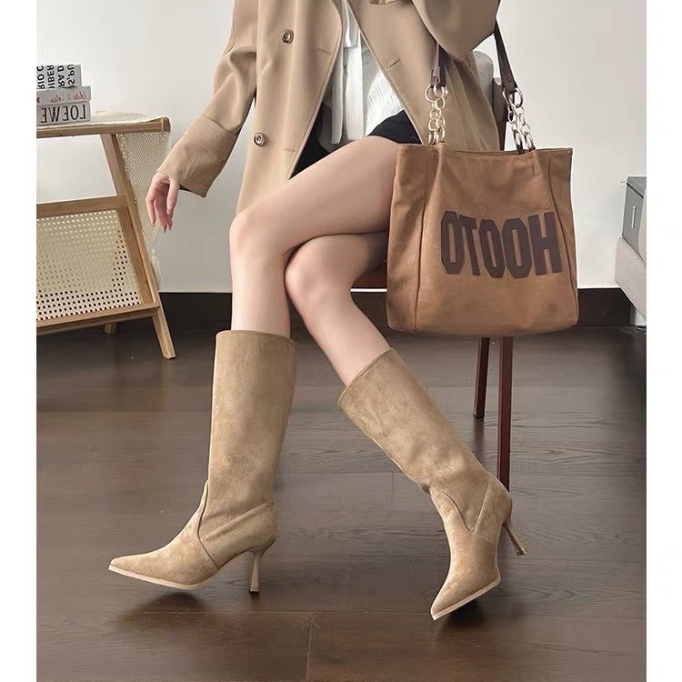 Cow Suede Mid-calf Modern Boot - огляд і ціна Women Bags For Sale